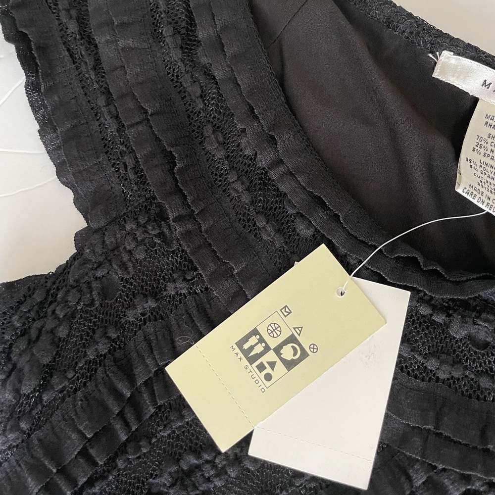 Max Studio Black Lace Cap Sleeve Cocktail Dress NWT - Picture 7 of 9